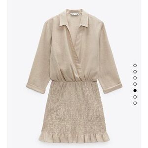 Zara Beige Cotton/Linen Dress